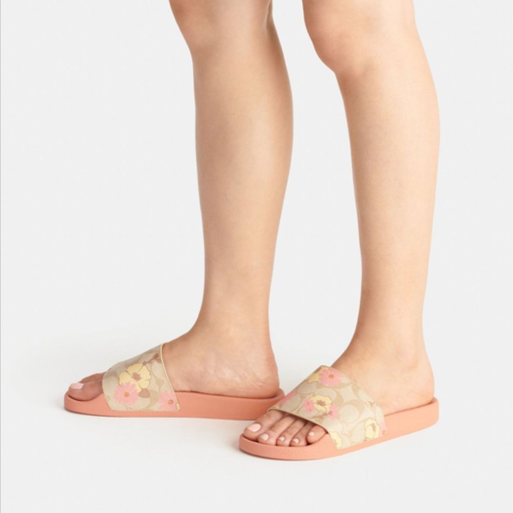 NWT Coach Uli Sport Slide In Signature Canvas With Floral Cluster Print - CI123 - Picture 4 of 4